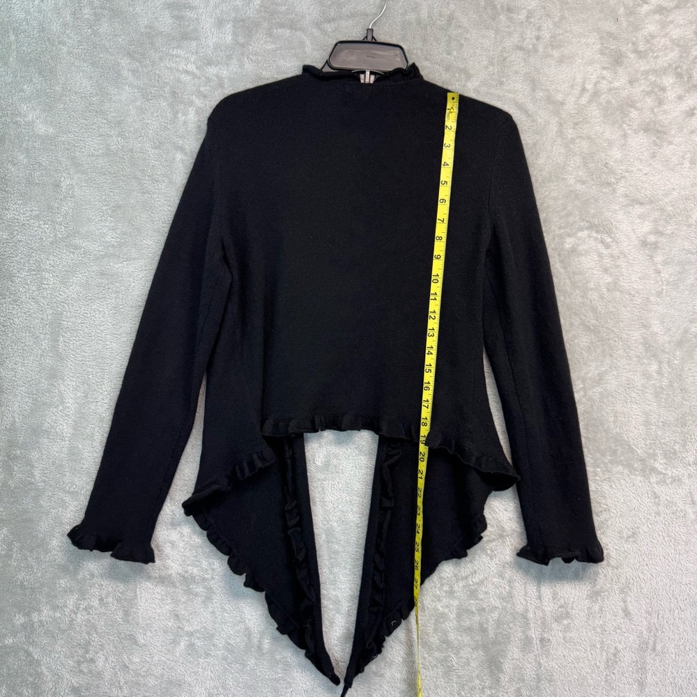 Fine Cashmere Invesements Black Open Cardigan Size S/M - Picture 8 of 8